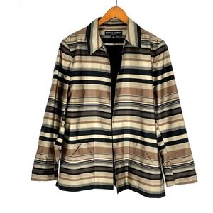 Kasper & Company ASL Size 14 Women's 100% Silk Open Blazer Jacket Suit Separates